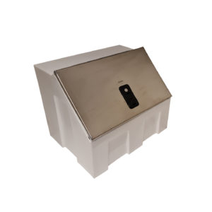 rhino toolbox plastic box sloping stainless steel lid