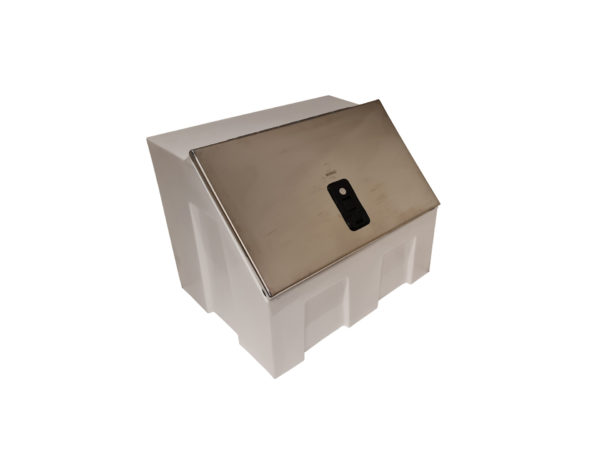 rhino toolbox plastic box sloping stainless steel lid