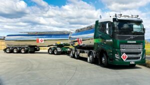 RHINO stainless steel guards on dangerous goods tanker