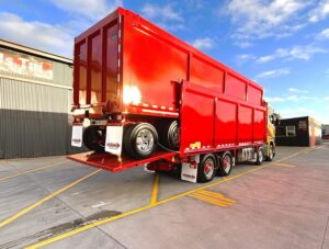 RHINO mudflaps on Rob Dahm truck and trailer built by Mills Tui