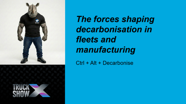 RHINO presenting at Truck Show X 2026 - The Forces Shaping Decarbonisation in Fleets and Manufacturing